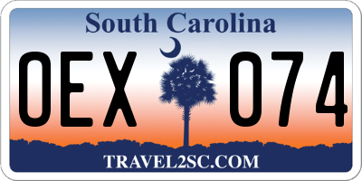 SC license plate OEX074