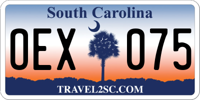 SC license plate OEX075