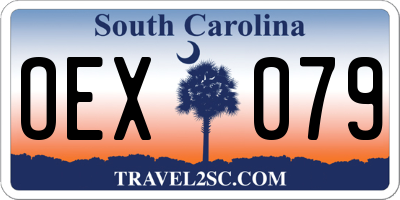 SC license plate OEX079