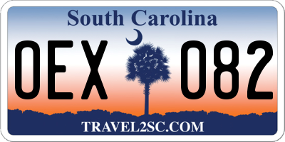 SC license plate OEX082