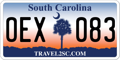 SC license plate OEX083