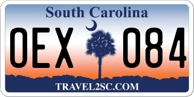 SC license plate OEX084