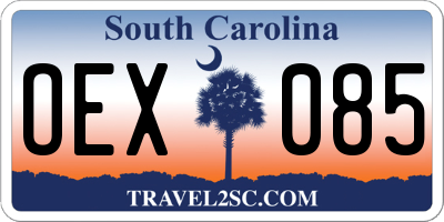 SC license plate OEX085