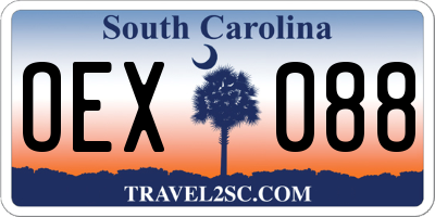 SC license plate OEX088
