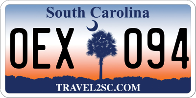 SC license plate OEX094