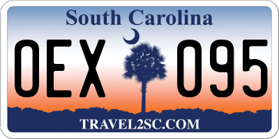 SC license plate OEX095