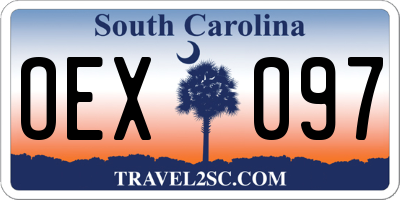 SC license plate OEX097