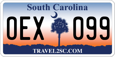 SC license plate OEX099
