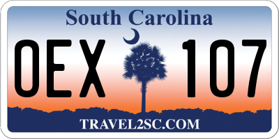 SC license plate OEX107