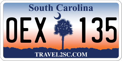 SC license plate OEX135