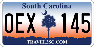 SC license plate OEX145