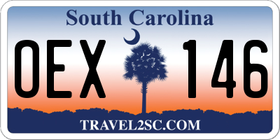 SC license plate OEX146