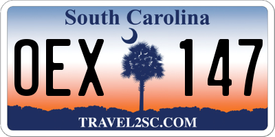 SC license plate OEX147