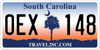 SC license plate OEX148