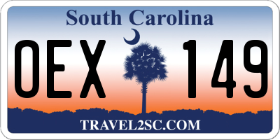 SC license plate OEX149