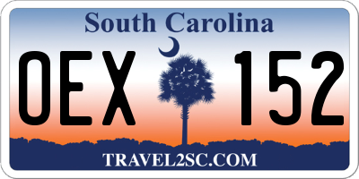 SC license plate OEX152