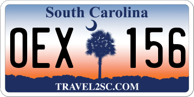 SC license plate OEX156