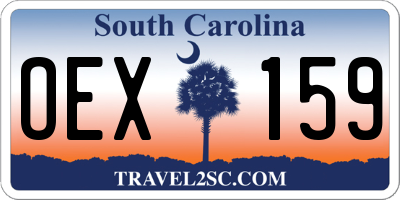 SC license plate OEX159