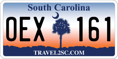 SC license plate OEX161