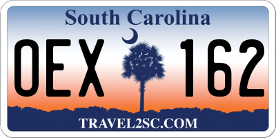 SC license plate OEX162