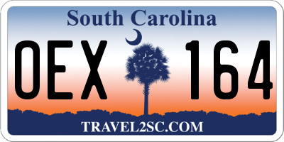 SC license plate OEX164