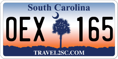 SC license plate OEX165