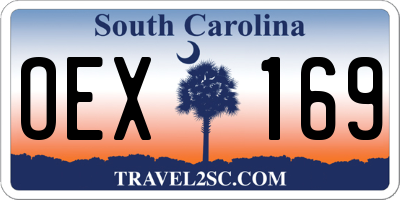SC license plate OEX169