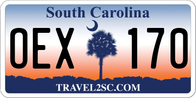 SC license plate OEX170