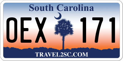 SC license plate OEX171