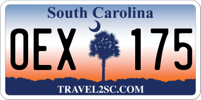 SC license plate OEX175