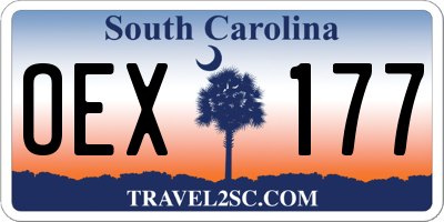 SC license plate OEX177