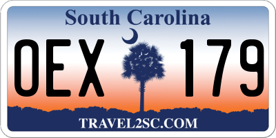 SC license plate OEX179