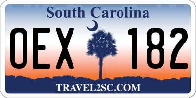 SC license plate OEX182