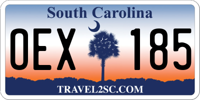 SC license plate OEX185