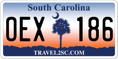 SC license plate OEX186