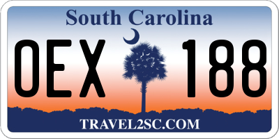 SC license plate OEX188