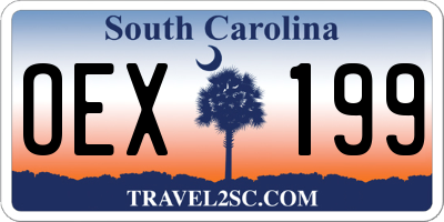 SC license plate OEX199