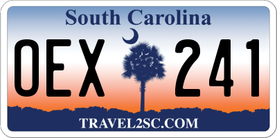 SC license plate OEX241