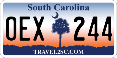 SC license plate OEX244