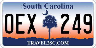 SC license plate OEX249