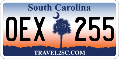 SC license plate OEX255