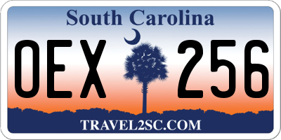 SC license plate OEX256