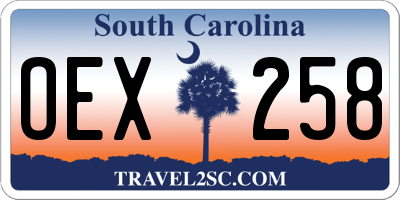 SC license plate OEX258