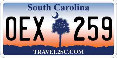 SC license plate OEX259