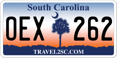 SC license plate OEX262