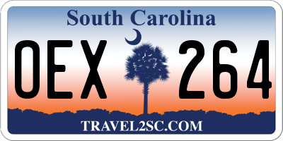 SC license plate OEX264