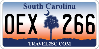 SC license plate OEX266