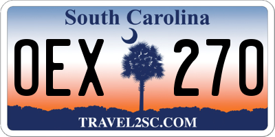 SC license plate OEX270