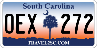 SC license plate OEX272