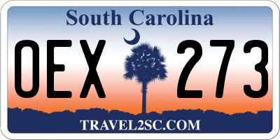 SC license plate OEX273